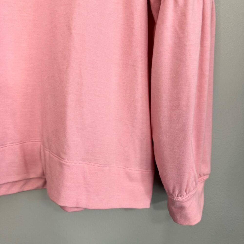 Avia Stretch Long Sleeve Pullover Round Neck Solid Basic Sweatshirt Pink XL - Picture 6 of 9